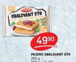 Sýr obalovaný mražený Pajero