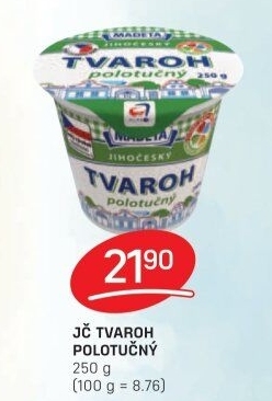Tvaroh polotučný Jihočeský Madeta