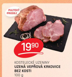 Vepřová krkovice uzená bez kosti Kostelecké uzeniny