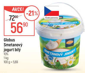 Bílý jogurt smetanový Globus