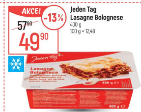 Lasagne bolognese mražené Jeden Tag