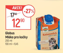 Mléko pro kočky Globus
