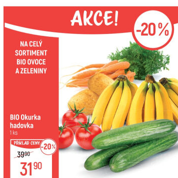 Okurka salátová - hadovka bio