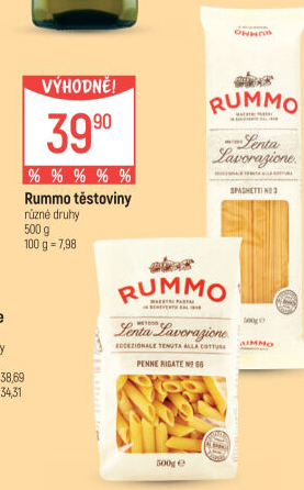 Semolinové těstoviny Rummo