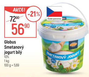 Bílý jogurt smetanový Globus