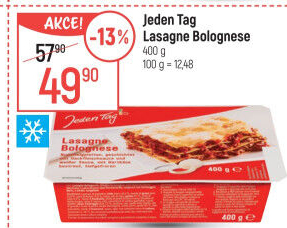 Lasagne bolognese mražené Jeden Tag
