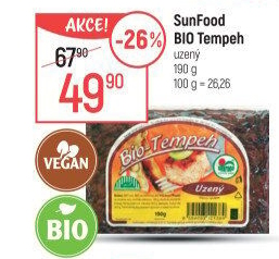 Tempeh uzený bio Sunfood