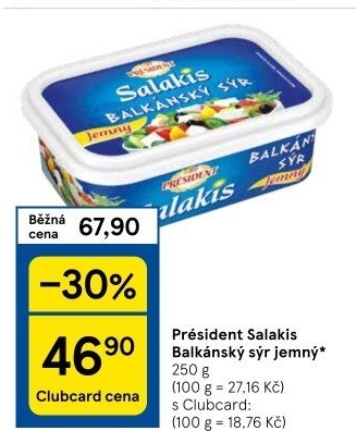 Balkánský sýr Salakis Président