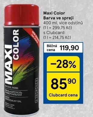 Barva ve spreji Maxi Color