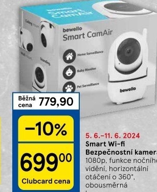 Bezpečnostní kamera Smart Wi-fi Bewello