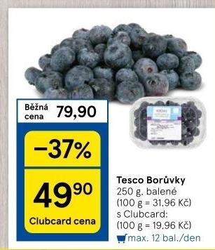 Borůvky Tesco