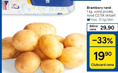 Brambory konzumní rané