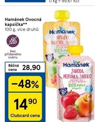 Kapsička ovocná Hamánek