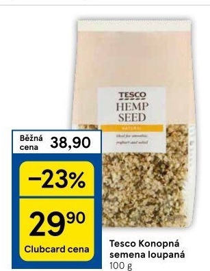 Konopná semínka Tesco