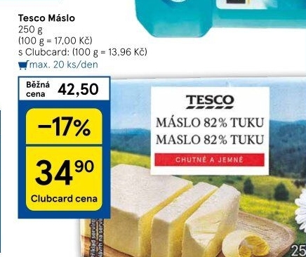 Máslo Tesco