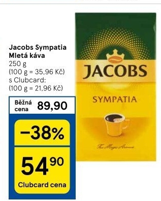 Mletá káva Sympatia Jacobs