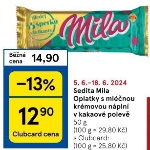 Oplatky Mila Sedita