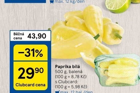 Paprika bílá