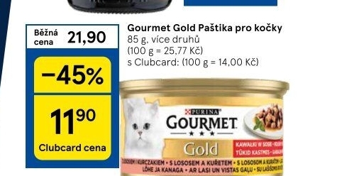 Paštika pro kočky Gold Gourmet Purina