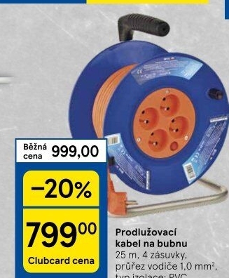 Prodlužovací kabel na bubnu