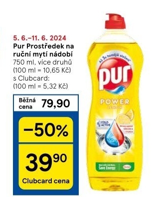 Prostředek na nádobí Pur