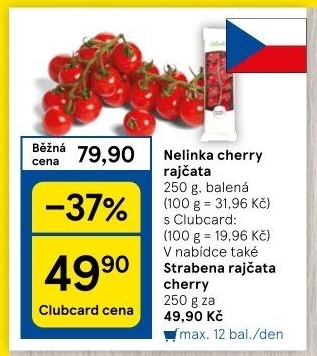 Rajčata cherry keříková Čerstvě utrženo