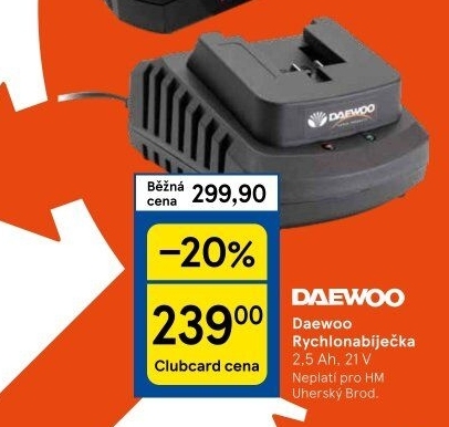 Rychlonabíječka baterií Daewoo