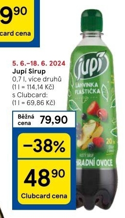 Sirup hustý Lahvinka Jupí