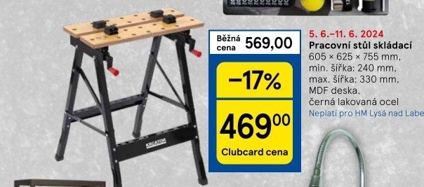 Skládací pracovní stůl