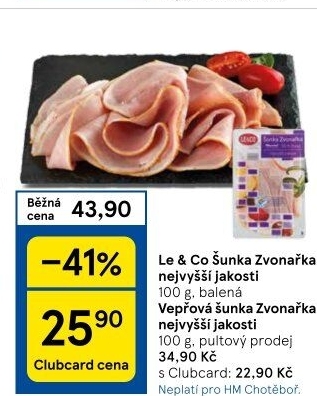 Šunka Zvonařka nejvyšší jakosti LE&amp