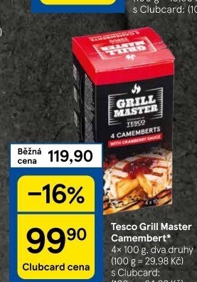 Sýr Camembert na gril Grill Master Tesco