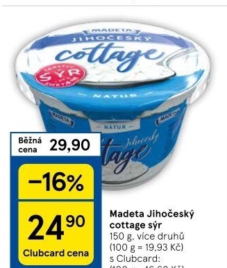 Sýr Cottage Jihočeský Madeta