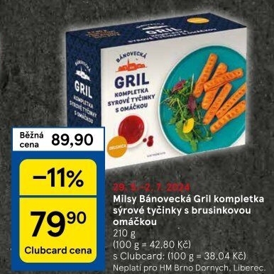 Sýr na gril Grill kompletka Bánovecká Milsy