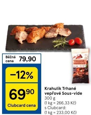 Vepřové trhané maso sous vide Krahulík