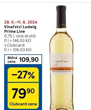 Vína Prime Line Vinařství Ludwig
