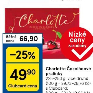 Bonboniéra pralinky Charlotte
