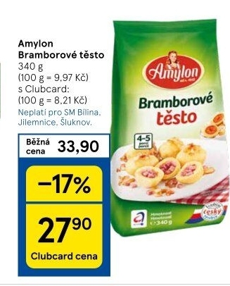 Bramborové těsto v prášku Amylon