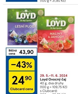 Čaj ovocný Loyd