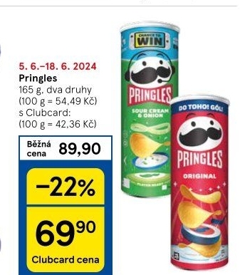 Chipsy Pringles - tubus