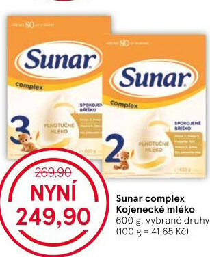 Kojenecká výživa Sunar Complex