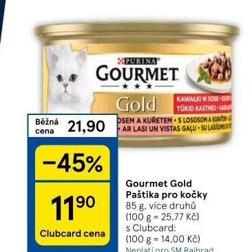 Paštika pro kočky Gold Gourmet Purina