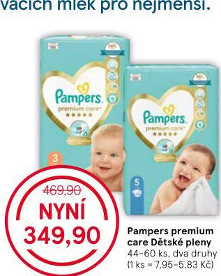 Pleny dětské Pampers Premium Care