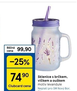 Sklenice s víčkem a otvorem na brčko