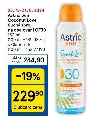 Sprej suchý na opalování OF 30 Astrid Sun