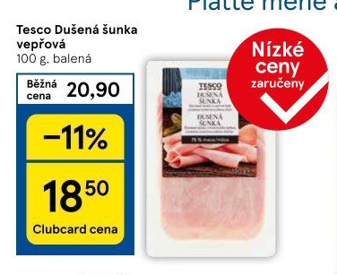 Šunka vepřová dušená Tesco