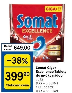 Tablety do myčky Excellence Somat
