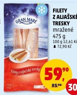 Aljašská treska filety mražená Gran Mare