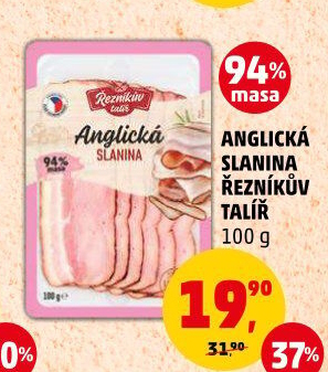 Anglická slanina Řezníkův talíř