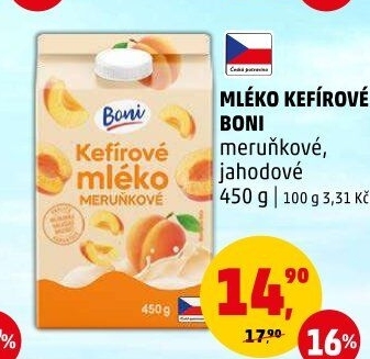 Kefírové mléko ochucené Boni