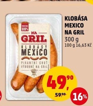 Klobása Mexico Na gril Penny